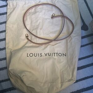 Authentic louis Vuitton dust bag and purse strap